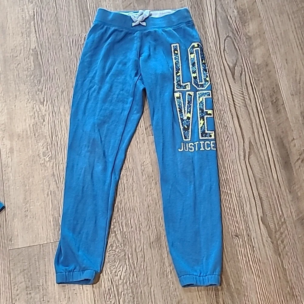 Justice Love Matching Front Zip Sweatshirt with Joggers Size 7